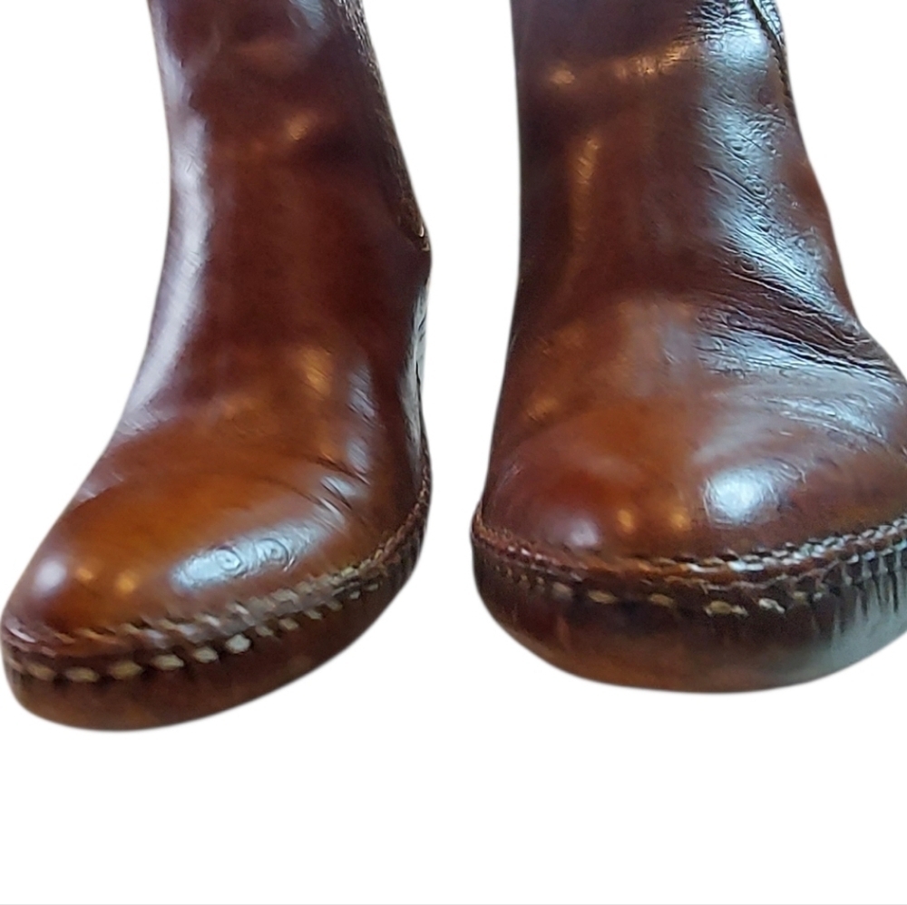 Denver Western Cowboy Boots Ankle size 7.5 Leather Pull-On - Picture 7 of 13